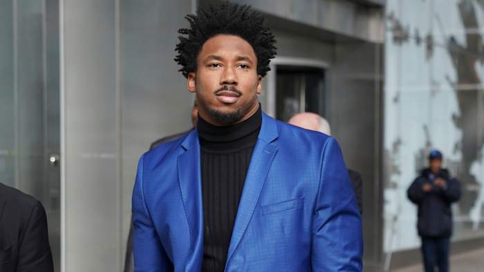 Myles Garrett appears in New York City to appeal his indefinite suspension by the NFL.